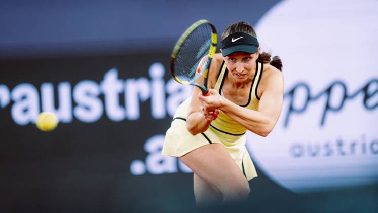 TENNIS - WTA, Tennis Damen Upper Austria Ladies Linz LINZ,AUSTRIA,05.APR.26 - TENNIS - WTA Tour, Upper Austria Ladies Linz. Image shows Tamara Korpatsch (GER).  GEPAxpictures xAlexanderxSolc