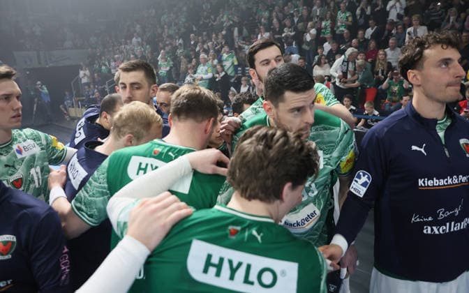 GER HBL Saison 2025 2026 FÜCHSE Berlin vs SC DhfK Leipzig, 05.04.26, Max-Schmeling-Halle, Berlin, Einschwören, vor dem Spiel, Team FÜCHSE Berlin