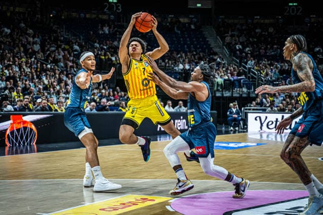 Basketball Berlin 05.04.2026 Saison 2025 2026 EasyCredit BBL 1. Bundesliga Männer, Herren Alba Berlin - EWE Baskets Oldenburg Jack Kayil (Alba Berlin, No.07)