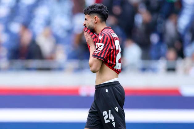 Elias Saad (Hannover 96) schaut enttaeuscht, 2. Bundesliga, Hannover 96 v SV 07 Elversberg, Heinz von Heiden Arena am 05. April 2026 in Hannover, Deutschland. (Foto von Marco Steinbrenner DeFodi Images) Elias Saad (Hannover 96) looks dejected, 2. Bundesliga, Hannover 96 v SV 07 Elversberg, Heinz von Heiden Arena, April 5, 2026 in Hanover, Germany. (Photo by Marco Steinbrenner DeFodi Images) -