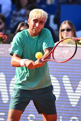 Tiriac Open final, Navone v Merida Daniel Merida of Spain reacts during the Tiriac Open final played against Mariano Navone of Argentina, in Bucharest, April 05, 2026. Alex Nicodim Imago Images Copyright: xAlexxNicodimx
