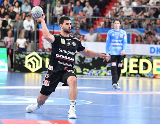 05.04.2026 - Handball - 1. Bundesliga DAIKIN HBL - Saison 2025 2026 - 27. Spieltag: HC Erlangen Metropolregion Nürnberg HCE - Rhein-Neckar Löwen - OGo - xogox - Milos Kos (5, HC Erlangen HCE )