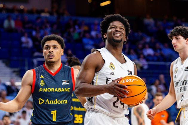 ESP: Real Madrid v Morabanc Andorra. Liga Endesa Andres Feliz of Real Madrid during the Liga Endesa match, between Real Madrid and Morabanc Andorra played at Movistar Arena Stadium on April 5, 2026 in Madrid Spain Madrid Spain Basketball Copyright: xAlbaxPachecox xAgenciaxLOFx