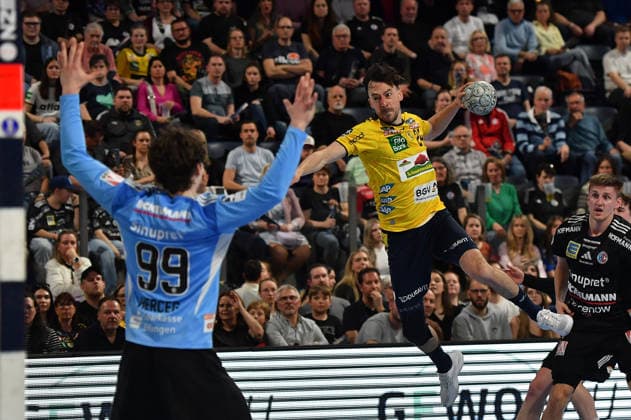 05.04.2026 - Handball - 1. Bundesliga DAIKIN HBL - Saison 2025 2026 - 27. Spieltag: HC Erlangen Metropolregion Nürnberg HCE - Rhein-Neckar Löwen - OGo - xogox - Patrick Groetzki (24, Rhein Neckar Löwen )