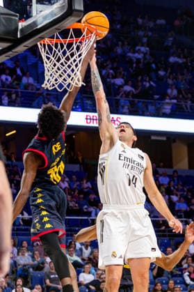 ESP: Real Madrid v Morabanc Andorra. Liga Endesa Gabriel Deck of Real Madrid during the Liga Endesa match, between Real Madrid and Morabanc Andorra played at Movistar Arena Stadium on April 5, 2026 in Madrid Spain Madrid Spain Basketball Copyright: xAlbaxPachecox xAgenciaxLOFx
