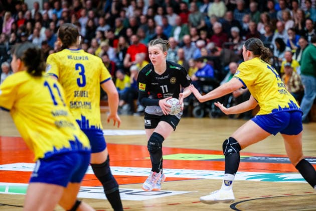 Vanessa Huth (HC Roedertal, 11) am Ball, HC Leipzig vs HC Roedertal, Handball, 2. Alsco Handball Bundesliga Frauen, 05. Spieltag, Saison 2025 2026, 05.04.2026, HC Leipzig vs HC Roedertal, Handball, 2. Alsco Handball Bundesliga Frauen, 05. Spieltag, Saison 2025 2026, 05.04.2026 Leipzig Copyright: xEibner-Pressefoto LauraxRoemerx EP_LRR