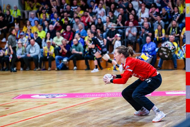 Nele Kurzke (HC Leipzig, 27) haelt den Ball, HC Leipzig vs HC Roedertal, Handball, 2. Alsco Handball Bundesliga Frauen, 05. Spieltag, Saison 2025 2026, 05.04.2026, HC Leipzig vs HC Roedertal, Handball, 2. Alsco Handball Bundesliga Frauen, 05. Spieltag, Saison 2025 2026, 05.04.2026 Leipzig Copyright: xEibner-Pressefoto LauraxRoemerx EP_LRR