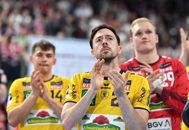 05.04.2026 - Handball - 1. Bundesliga DAIKIN HBL - Saison 2025 2026 - 27. Spieltag: HC Erlangen Metropolregion Nürnberg HCE - Rhein-Neckar Löwen - OGo - xogox - Patrick Groetzki (24, Rhein Neckar Löwen ) enttäuscht Enttäuschung