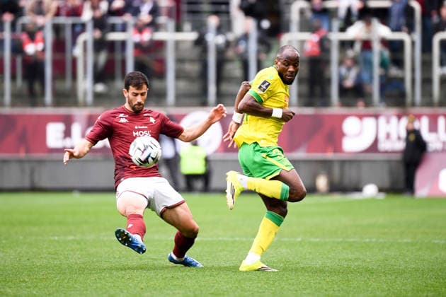 FC Metz v FC Nantes - Ligue 1 McDonald s 2025 2026 37 Ignatius GANAGO (fcn) during the Ligue 1 McDonald s match between Metz and Nantes at Stade Saint-Symphorien on April 5, 2026 in Metz, France. Metz France  Copyright: xFEPx 776348340