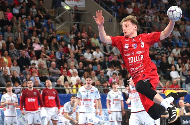 05.04.2026, Deutschland, Bietigheim, Handball 2. Bundesliga, SG BBM Bietigheim vs. TV 05 07 Hüttenberg, Maxim Orlov (BBM)