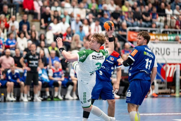 Tjoervi Tyr Gislason (HC Oppenweiler Backnang, 03), beim Wurf HBW Balingen Weilstetten vs. HC Oppenweiler Backnang, Handball, 2. Bundesliga, 26. Spieltag, Saison 2025 2026, 05.04.2026, Eibner-Pressefoto Andreas Ulmer HBW Balingen Weilstetten vs. HC Oppenweiler Backnang, Handball, 2. Bundesliga, 26. Spieltag, Saison 2025 2026, 05.04.2026, Balingen Copyright: xEibner-Pressefoto AndreasxUlmerx EP_AUR