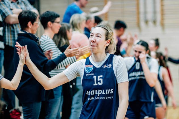 BB-1BL Damen Syntainics MBC Lions - TK Hannover Luchse Sona Svetlikova (GISA Lions MBC) waehrend der Saison 2025-2026 im 1. Playoffrunde Spiel 2 unde in der DBBL Toyota Bundesliga Syntainics MBC Lions und TK Hannover Luchse in der SWH Arena am 5. April 2026 in Halle Saale, Sachsen Anhalt, Deutschland