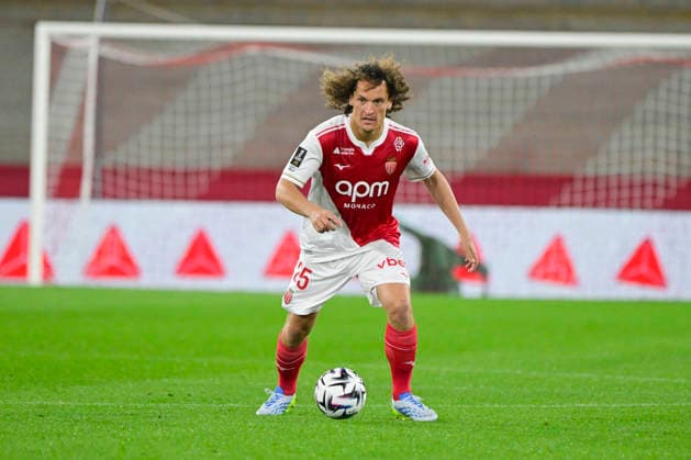 FOOTBALL : AS Monaco VS Olympique de Marseille - Ligue 1 McDonald s - 05 04 2026 Wout Faes (ASM) - Ligue 1 McDonald™s match between AS Monaco and Olympique de Marseille on April 5, 2026 at the Louis II Stadium in Monaco. MonacoMonaco  Copyright: xWilliamxCannarellax