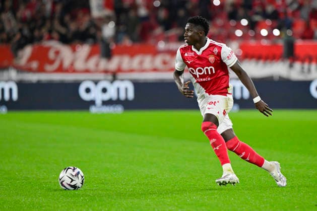FOOTBALL : AS Monaco VS Olympique de Marseille - Ligue 1 McDonald s - 05 04 2026 Lamine Camara (ASM) - Ligue 1 McDonald™s match between AS Monaco and Olympique de Marseille on April 5, 2026 at the Louis II Stadium in Monaco. MonacoMonaco  Copyright: xWilliamxCannarellax