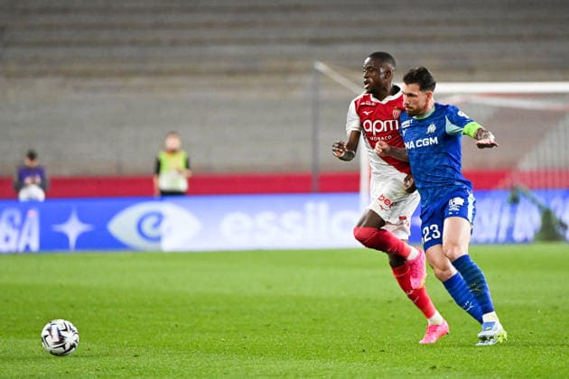 AS Monaco v Olympique de Marseille - Ligue 1 McDonald s 2025 2026 23 Pierre-Emile HOJBJERG (om) - 06 Denis ZAKARIA (asm) during the Ligue 1 McDonald s match between Monaco and Marseille at Stade Louis II on April 5, 2026 in Monaco, Monaco. Monaco Monaco  Copyright: xFEPx 776348338