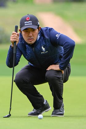SAN ANTONIO, TX - APRIL 05: Takumi Kanaya (JPN) looks over his par putt on 13 during the third round of the Valero Texas Open on April 5, 2026, at the AT&T Oaks Course at TPC San Antonio, San Antonio, Texas. (Photo by Ken Murray Icon Sportswire) GOLF: APR 05 PGA, Golf Herren Valero Texas Open EDITORIAL USE ONLY Icon2604050034