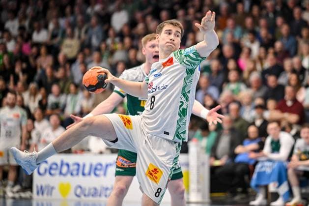 Goeppingen, Deutschland, 05.04.26: Manuel Zehnder (SC Magdeburg) in Aktion, am Ball, Einzelaktion waehrend des Daikin Handball Bundesliga Spiels zwischen FRISCH AUF! Goeppingen vs SC Magdeburg in der EWS Arena am 05. April 2026 in Goeppingen, Deutschland. (Foto von Harry Langer DeFodi Images) Goeppingen, Germany, 05.04.26: Manuel Zehnder (SC Magdeburg) controls the Ball during the Daikin Handball Bundesliga match between FRISCH AUF! Goeppingen vs SC Magdeburg at EWS Arena on April 5, 2026 in Goeppingen, Germany. (Photo by Harry Langer DeFodi Images) (Photo by Harry Langer DeFodi Images) -