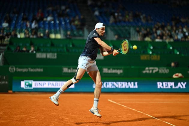 Rolex Monte-Carlo Masters - Ugo Humbert (FRA) Ugo Humbert (FRA) during his first round at the 2026 Rolex Monte-Carlo Masters in Monte-Carlo, MONACO, on April 5, 2026. Photo by Corinne Dubreuil ABACAPRESS.COM Monte-Carlo Monaco  Copyright: xDubreuilxCorinne ABACAx