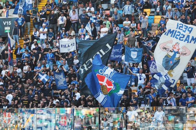 Fans during the Serie A soccer match between Udinese and Como at the Bluenergy Stadium in Udine, north east Italy - Monday, April 06,2026 - soccer  Copyright: xAndreaxBressanutti LaPressex