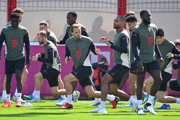 Harry KANE (Bayern Muenchen,Mitte), Abschlusstraining am 06.04.2026. Fussball Champions League,Saison 2025 26, Viertelfinale Real Madrid - FC Bayern-Muenchen. Â