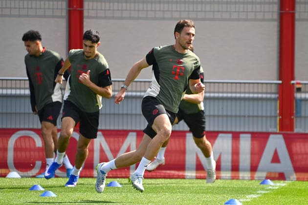 Leon GORETZKA (Bayern Muenchen), Abschlusstraining am 06.04.2026. Fussball Champions League,Saison 2025 26, Viertelfinale Real Madrid - FC Bayern-Muenchen. Â