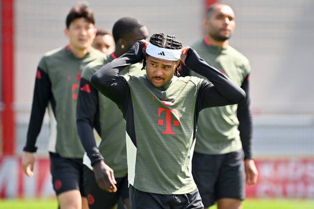 Serge GNABRY (FC Bayern Muenchen), Abschlusstraining am 06.04.2026. Fussball Champions League,Saison 2025 26, Viertelfinale Real Madrid - FC Bayern-Muenchen. Â