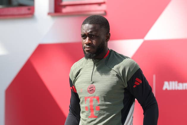 Dayot Upamecano (FC Bayern Muenchen, 02), GER, Abschlusstraining, FC Bayern Muenchen, Fussball, UEFA Champions League, Viertelfinale, Hinspiel, Saison 2025 2026, 06.04.2026, GER, Abschlusstraining, FC Bayern Muenchen, Fussball, UEFA Champions League, Viertelfinale, Hinspiel, Saison 2025 2026, 06.04.2026 Muenchen Copyright: xEibner-Pressefoto JennixMaulx EP_JML