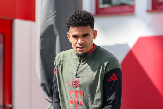 Luis Diaz (FC Bayern Muenchen, 14), GER, Abschlusstraining, FC Bayern Muenchen, Fussball, UEFA Champions League, Viertelfinale, Hinspiel, Saison 2025 2026, 06.04.2026, GER, Abschlusstraining, FC Bayern Muenchen, Fussball, UEFA Champions League, Viertelfinale, Hinspiel, Saison 2025 2026, 06.04.2026 Muenchen Copyright: xEibner-Pressefoto JennixMaulx EP_JML