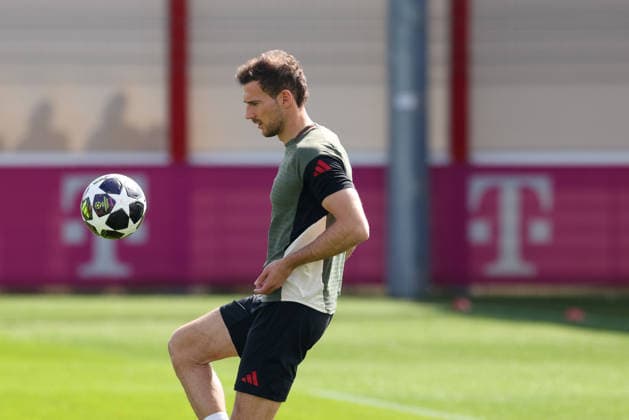 Leon Goretzka (FC Bayern Muenchen, 08), GER, Abschlusstraining, FC Bayern Muenchen, Fussball, UEFA Champions League, Viertelfinale, Hinspiel, Saison 2025 2026, 06.04.2026, GER, Abschlusstraining, FC Bayern Muenchen, Fussball, UEFA Champions League, Viertelfinale, Hinspiel, Saison 2025 2026, 06.04.2026 Muenchen Copyright: xEibner-Pressefoto JennixMaulx EP_JML