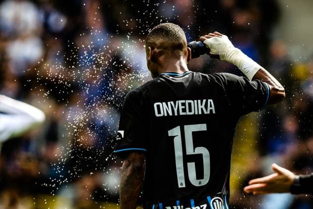 Club s Raphael Onyedika pictured during a soccer match between Club Brugge and RSCA Anderlecht, Monday 06 April 2026 in Brugge, on the first day of the Champion s Play-off (PO1) of the 2025-2026 Jupiler Pro League first division of the Belgian championship. BRUNOxFAHY  x169949702x