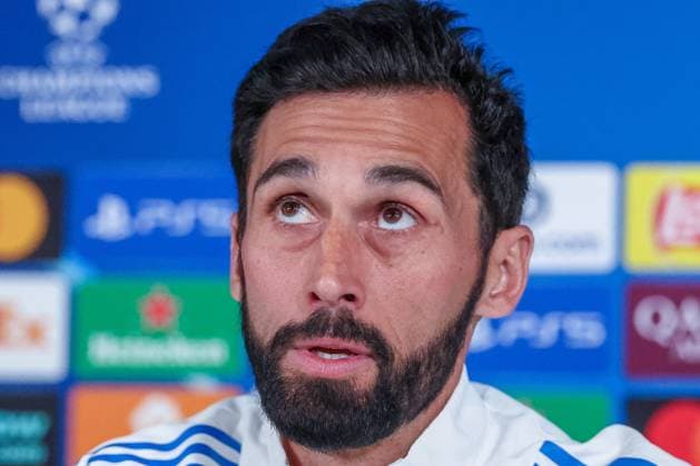 Cheftrainer Alvaro Arbeloa (Real Madrid), Real Madrid, Fussball, Maenner, UEFA Champions League, Saison 2025 2026, Pressekonferenz nach dem Abschlusstraining vor dem Viertelfinal-Hinspiel (Quarter Finals 1st Leg) gegen den FC Bayern Muenchen, 06.04.2026 Valdebebas bei Madrid Madrid Spanien