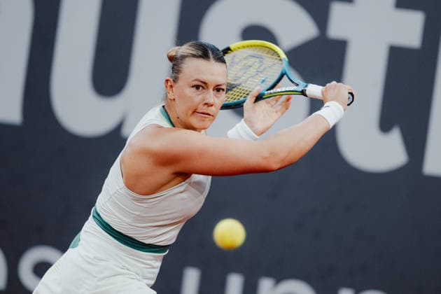 TENNIS - WTA, Tennis Damen Upper Austria Ladies Linz LINZ,AUSTRIA,06.APR.26 - TENNIS - WTA Tour, Upper Austria Ladies Linz. Image shows Dalma Galfi (HUN).  GEPAxpictures xAlexanderxSolc