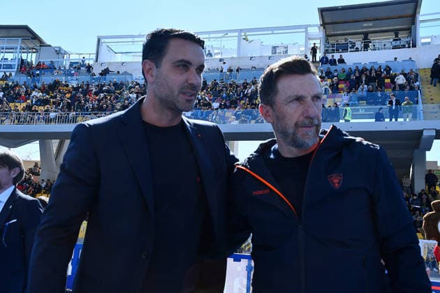Eusebio Di Francesco (Head coach Us Lecce) and Raffaele Palladino (Head coach Atalanta BC) during US Lecce vs Atalanta BC, Italian soccer Serie A match in Lecce, Italy, April 06 2026  Copyright: xPasqualexGolia IPAxSportx xipa-agency.netx xx IPA_73785973 IPA_Agency_IPA73785973