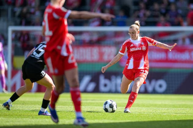 Fußball, DFB Pokal der Frauen, 20260406, FC Bayern München - SGS Essen. Im Bild Georgia STANWAY (Bayern, 31). München FC Bayern Campus Bayern Deutschland Copyright: Passion2Press MarkusxFischerx