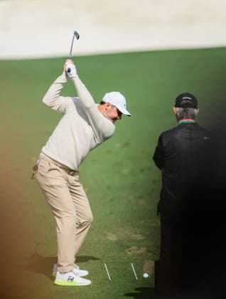 260406 Scottie Scheffler of the United States during practice at the range prior to the 2026 Masters Golf Tournament on April 6, 2026 in Augusta. Photo: Petter Arvidson BILDBYRAN kod PA PA1190 golf masters bbeng the masters augusta Copyright: PETTERxARVIDSON BB260406PA038