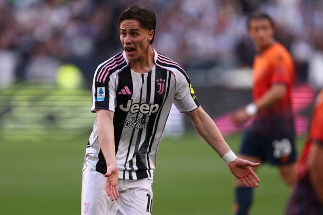 Kenan Yildiz (Juventus Fc) gestures, Serie A, Juventus FC v Genoa CFC , Allianz Stadium, April 6, 2026, Turin, Italy.