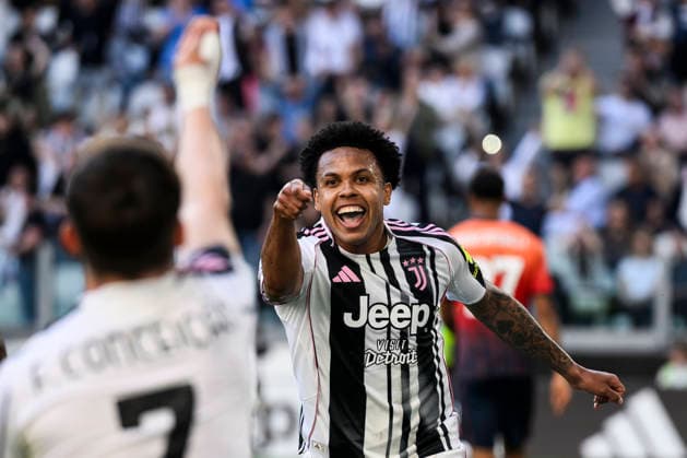 Juventus FC v Genoa CFC - Serie A Weston McKennie of Juventus FC celebrates afte scoring a goal during the Serie A football match between Juventus FC and Genoa CFC. Turin Italy Copyright: xNicolòxCampox