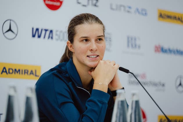TENNIS - WTA, Tennis Damen Upper Austria Ladies Linz LINZ,AUSTRIA,06.APR.26 - TENNIS - WTA Tour, Upper Austria Ladies Linz. Image shows Lilli Tagger (AUT) during an interview.  GEPAxpictures xAlexanderxSolc