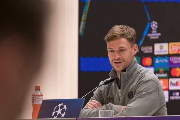 Bayern Munich press conference, PK, Pressekonferenz prior UEFA Champions League 2025 26 Quarter-Final First Leg MADRID, SPAIN - APRIL 6: Joshua Kimmich, of Bayern Munich, is seen Santiago Bernabeu stadium ahead of the UEFA Champions League 2025 26 Quarter-Final First Leg against Real Madrid CF at estadio Santiago BernabÃ u on April 6, 2026 in Madrid, Spain. Valdebebas Ciudad Real Madrid Madrid Spain Madrid Madrid Spain Copyright: xAlejandroxMatiasx