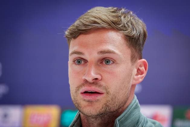 Joshua Kimmich 6 (FC Bayern Muenchen), Pressekonferenz, FC Bayern Muenchen, Fussball, Maenner, UEFA Champions League, Saison 2025 2026, Pressekonferenz vor dem Viertelfinal-Hinspiel (Quarter Finals 1st Leg) gegen Real Madrid, 06.04.2026 Madrid Madrid Spanien