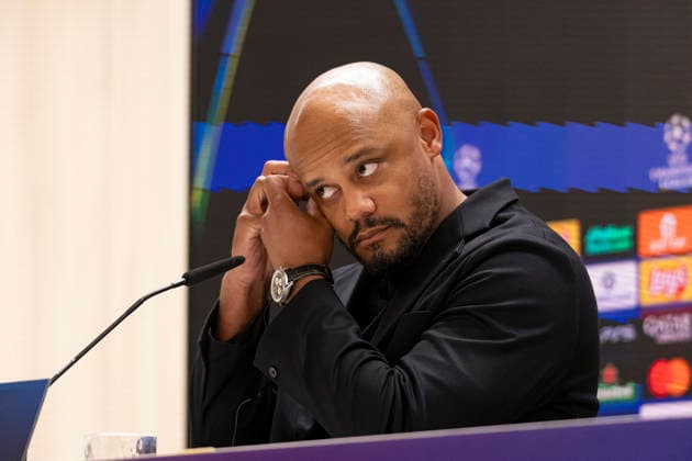 Bayern Munich press conference, PK, Pressekonferenz prior UEFA Champions League 2025 26 Quarter-Final First Leg MADRID, SPAIN - APRIL 6: Vicent Kompany, head coach of Bayern Munich, is seen during the press conference ahead of the UEFA Champions League 2025 26 Quarter-Final First Leg against Real Madrid CF at Santiago Bernabeu stadium on April 6, 2026 in Madrid, Spain. Valdebebas Ciudad Real Madrid Madrid Spain Madrid Madrid Spain Copyright: xAlejandroxMatiasx