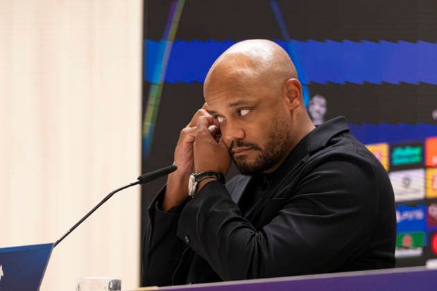 Bayern Munich press conference, PK, Pressekonferenz prior UEFA Champions League 2025 26 Quarter-Final First Leg MADRID, SPAIN - APRIL 6: Vicent Kompany, head coach of Bayern Munich, is seen during the press conference ahead of the UEFA Champions League 2025 26 Quarter-Final First Leg against Real Madrid CF at Santiago Bernabeu stadium on April 6, 2026 in Madrid, Spain. Valdebebas Ciudad Real Madrid Madrid Spain Madrid Madrid Spain Copyright: xAlejandroxMatiasx