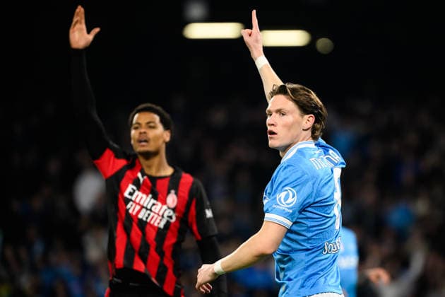 Scott McTominay of SSC Napoli gestures during the Serie A 2025 2026 football match between SSC Napoli and AC Milan at Diego Armando Maradona stadium in Naples (Italy), April 6, 2026. andreaxstaccioli