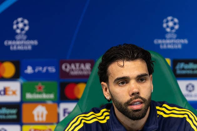 April 6, 2026, Lisbon, Lisbon, Portugal: Arsenal goalkeeper from Spain DAVID RAYA (1) during the press conference, PK, Pressekonferenz before the UEFA Champions League between Sporting and Arsenal at Estadio Jose de Alvalade Lisbon Portugal - ZUMAs359 20260406_zsp_s359_044 Copyright: xAlexandrexdexSousax
