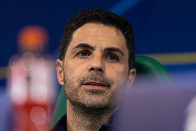April 6, 2026, Lisbon, Lisbon, Portugal: Arsenal head coach from Spain MIKEL ARTETA during the press conference, PK, Pressekonferenz before the UEFA Champions League between Sporting and Arsenal at Estadio Jose de Alvalade Soccer 2026: Pre-Game Press Conference  - ZUMAs359 20260406_zsp_s359_065 Copyright: xAlexandrexdexSousax