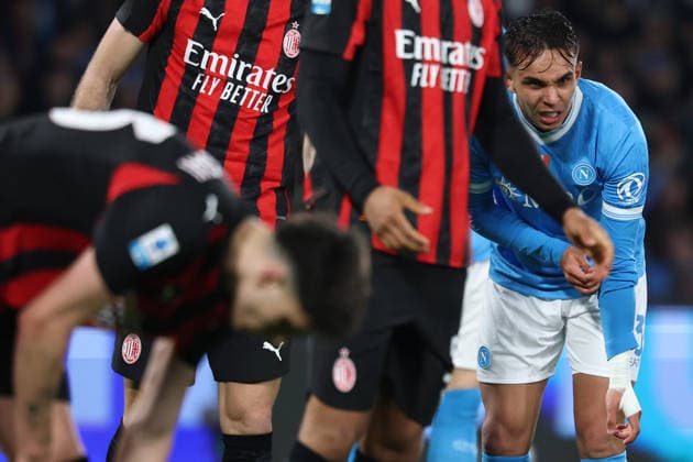 Giovane Santana do Nascimento of SSC Napoli during the Serie A 2025 2026 football match between SSC Napoli and AC Milan at Diego Armando Maradona stadium in Naples (Italy), April 06th, 2026. CesarexPurini
