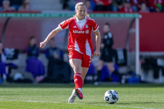 Magdalena Eriksson (FC Bayern Muenchen Frauen, 05) GER, FC Bayern Muenchen Frauen vs. SGS Essen, Fussball, DFB-Pokal, Halbfinale, Saison 2025 2026, 06.04.2026. (DFL DFB REGULATIONS PROHIBIT ANY USE OF PHOTOGRAPHS as IMAGE SEQUENCES and or QUASI-VIDEO). GER, FC Bayern Muenchen Frauen vs. SGS Essen, Fussball, DFB-Pokal, Halbfinale, Saison 2025 2026, 06.04.2026. Muenchen Copyright: xEibner-Pressefoto HeikexFeinerx EP_HFR