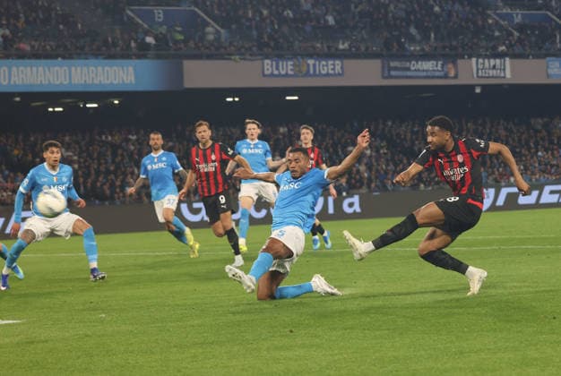 Serie A football match - 2025 26 Napoli vs. Milan Christopher nkunku of AC Milan During the 2025 26 Italian Serie A football match between SSC Napoli and AC Milan on April 6, 2026, at the Diego Armando Maradona Stadium in Naples. Pictured: NAPOLI stadio Diego Armando Maradona CAMPANIA ITALIA Copyright: xFABIOxSASSOxFabioxSassox Napoli Milan2026_04_06Fabio Sasso6648