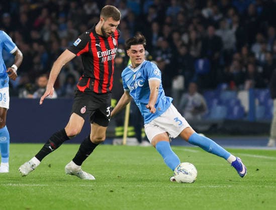 Serie A football match - 2025 26 Napoli vs. Milan Miguel Gutierrez of SSC Napoli During the 2025 26 Italian Serie A football match between SSC Napoli and AC Milan on April 6, 2026, at the Diego Armando Maradona Stadium in Naples. Pictured: NAPOLI stadio Diego Armando Maradona CAMPANIA ITALIA Copyright: xFABIOxSASSOxFabioxSassox Napoli Milan2026_04_06Fabio Sasso8681