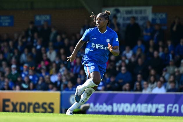 KINGSTON UPON THAMES, ENGLAND - APRIL 06: Kadeisha Buchanan of Chelsea in action during the Adobe Women s FA Cup Quarter Final match between Chelsea and Tottenham Hotspur at Kingsmeadow on April 06, 2026 in Kingston upon Thames, England Copyright: xYaroslavxDunkax xSPPx Sportspressphoto_SPR126172